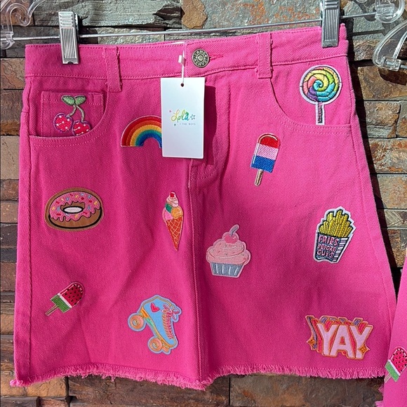 Lot of 2 Girls “Lola + the Boys” Pink Skirts Sz 12 NWT & Sz 10 Pre-loved - Picture 1 of 9